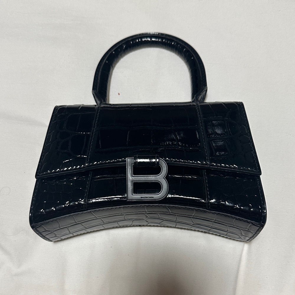 Balenciaga Black Embossed Mini Bag